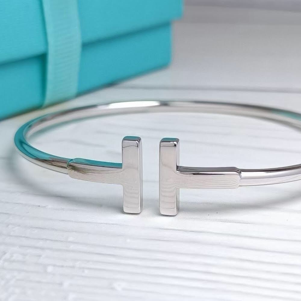 DOUBLE T OPEN CUFF WIRE BRACELET - Picture 3 of 9